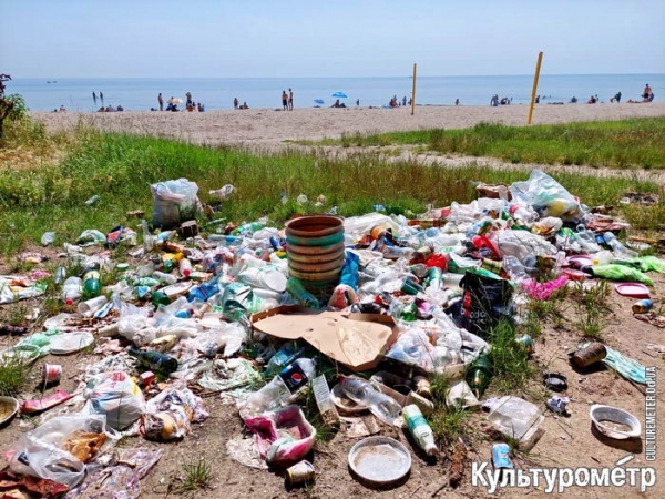 Чкаловский пляж утопает в мусоре 