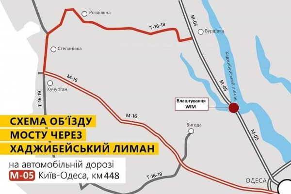Мост через Хаджибеевский лиман закроют на ночь: будут устанавливать систему Weigh-in-Motion