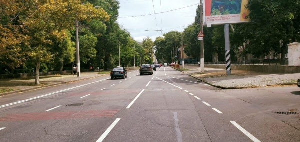 В Одессе полоса для велосипедистов появилась еще на одной улице. Фото