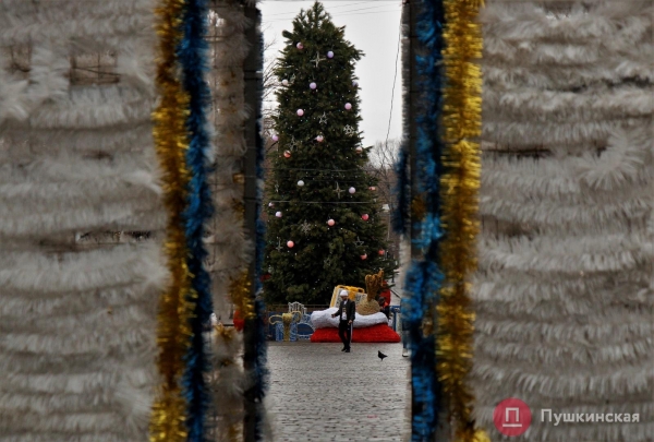 Позитив, несмотря на погоду: как центр Одессы встретил первое утро нового года. Фоторепортаж