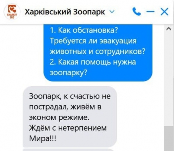 Сотрудники зоопарков рассказали, как живется диким животным в военное время