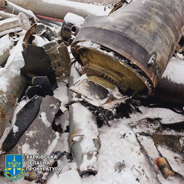 «Невідомий виробник»: у прокуратурі показали рештки іноземних ракет, якими рф била по Харкову 2 січня