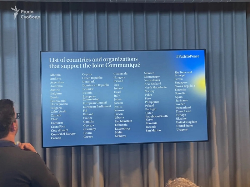 Саміт миру у Швейцарії: що передбачає підсумкове комюніке і які країни його не підтримали